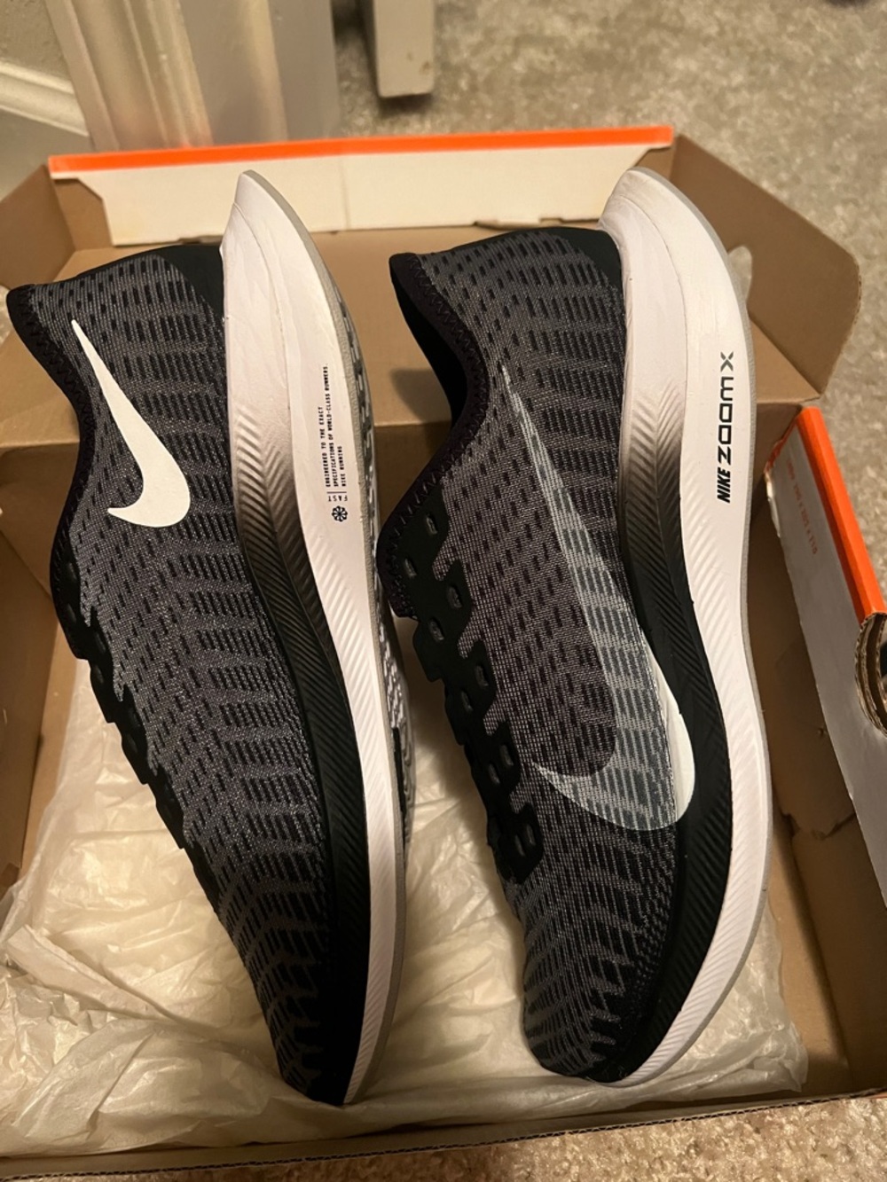 Nike Women’s Pegasus Turbo 2 Running Shoes - Black, White & Gray